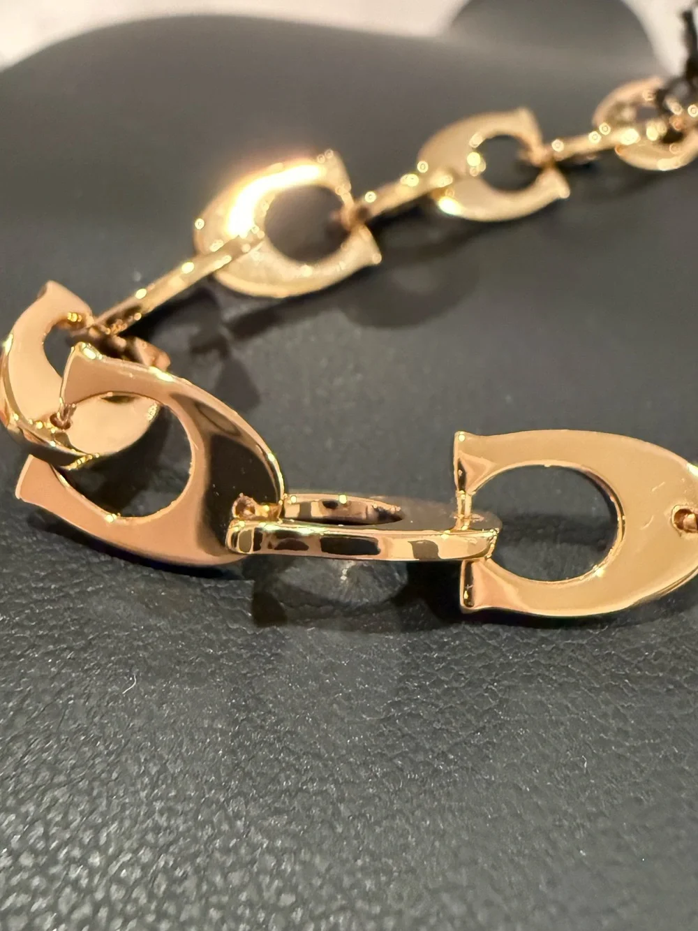 COACH | Rose Gold Plated “C” Link Toggle Bracelet